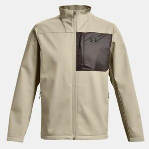 NWT Men's Under Armour ColdGear Infrared Shield Softshell Khaki Jacket, Size XXL